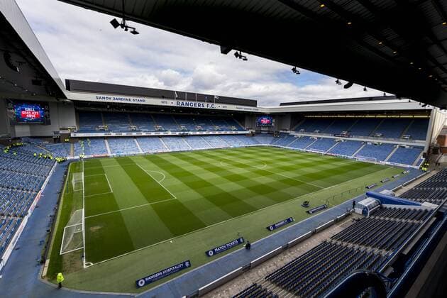 5th May 2019, Ibrox Stadium, Glasgow, Scotland; Ladbrokes Premiership football, Rangers versus Hibernian; General view of Ibrox Stadium  ActionPlus12131201 AlanxRennie