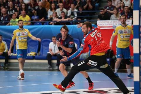 Uwe Gensheimer (Paris) HANDBALL : VELUX EHF Champions League - Quart de finale retour - Paris Saint-Germain HB vs PGE Vive Kielce - 05 05 2019 KevinDomas Panoramic 