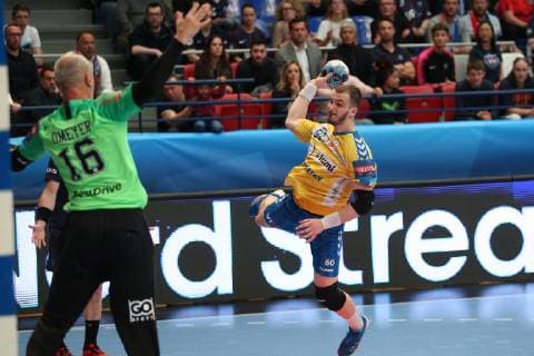 Artsem Karalek (Kielce) HANDBALL : VELUX EHF Champions League - Quart de finale retour - Paris Saint-Germain HB vs PGE Vive Kielce - 05 05 2019 KevinDomas Panoramic 