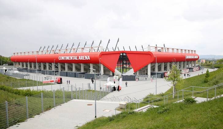 Regensburg 05 05 2019 Continental Arena Football 2 Bundesliga 32 Spieltag SSV Jahn Regensburg vs FC Erzgebirge Aue 1 3 0 0 In the picture stadium view stadium According to the DFL Deutsche Fußball Liga it is forbidden to use photos taken in the stadium and or from the match in the form of sequence pictures and or video-like photo galleries or have them exploited