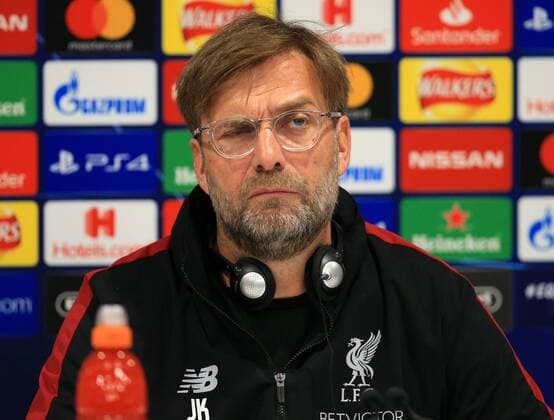 Sport Themen der Woche KW19 Sport Bilder des Tages 6th May 2019, Anfield, Liverpool, England; UEFA Champions League football, Liverpool versus Barcelona press conference PK Pressekonferenz Liverpool manager Jurgen Klopp listens to a question about tomorrow night s match during the press conference  ActionPlus12131828 DavidxBlunsden