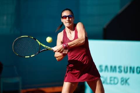 May 6, 2019 - Madrid, MADRID, SPAIN - Arantxa Parra Santonja (ESP) during the Mutua Madrid Open 2019 ATP Tennis Herren Masters 1000 and WTA Tennis Damen Premier) tenis tournament at Caja Magica in Madrid, Spain, on May 06, 2019. Tennis: Mutua Madrid Open 2019, Day 4 - ZUMAa181 20190506_zaa_a181_214 Copyright: xAFP7x