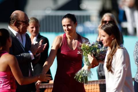 May 6, 2019 - Madrid, MADRID, SPAIN - Arantxa Parra Santonja (ESP) receives honors for retiring from professional tennis during the Mutua Madrid Open 2019 ATP Tennis Herren Masters 1000 and WTA Tennis Damen Premier) tenis tournament at Caja Magica in Madrid, Spain, on May 06, 2019. Tennis: Mutua Madrid Open 2019, Day 4 - ZUMAa181 20190506_zaa_a181_239 Copyright: xAFP7x
