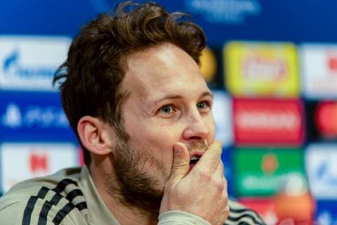 Ajax Amsterdam press conference PK Pressekonferenz Daley Blind during the Ajax Amsterdam Press Conference at Amsterdam Arena, Amsterdam Content Not Available For UK Newspapers Copyright: xSjoerdxTullenaarx FIL-13223-0001