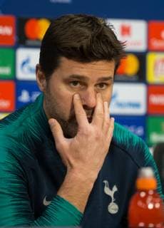 Spurs Manager Mauricio Pochettino during the training & press conference PK Pressekonferenz ahead of the Champions League semi-final 2nd league match between Ajax & Tottenham Hotspur at Johan Cruyff Arena, ArenA Boulevard 1, 1101 AX Amsterdam, Netherlands on 7 May 2019. Copyright: xAndyxRowlandx PMI-2815-0009