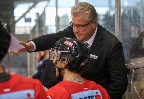 Ice hockey Eishockey - Stars in Wien, AUT vs CAN VIENNA,AUSTRIA,07.MAI.19 - ICE HOCKEY - Stars in Wien, Austria vs Canada. Image shows head coach Roger Bader (AUT). GEPAxpictures xMarioxKneisl