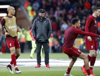 Liverpool s Jurgen Klopp during the UEFA Champions League match at Anfield, Liverpool. Picture date: 7th May 2019. Picture credit should read: Darren Staples Sportimage EDITORIAL USE ONLY. No use with unauthorised audio, video, data, fixture lists, club league logos or live services. Online in-match use limited to 120 images, no video emulation. No use in betting, games or single club league player publications. SPI-0072-0019