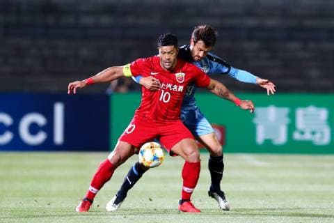 (L-R) Hulk (Shanghai SIPG), Michael James (Frontale), Wang Shenchao (Shanghai SIPG), MAY 7, 2019 - Football Soccer : AFC Champions League 2019 Group Stage H match between Kawasaki Frontale 2-2 Shanghai SIPG FC at Kawasaki Todoroki Stadium, Kanagawa, Japan. Noxthirdxpartyxsales  (102703072)