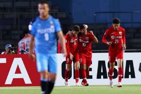 (L-R) Oscar, Hulk (Shanghai SIPG), MAY 7, 2019 - Football Soccer : AFC Champions League 2019 Group Stage H match between Kawasaki Frontale 2-2 Shanghai SIPG FC at Kawasaki Todoroki Stadium, Kanagawa, Japan. Noxthirdxpartyxsales  (102703139)