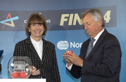 EHF Final 4 Handball Flora Cologne Germany Date 07 05 2019 From left Lord Mayor Henriette Reker Michael Wiederer