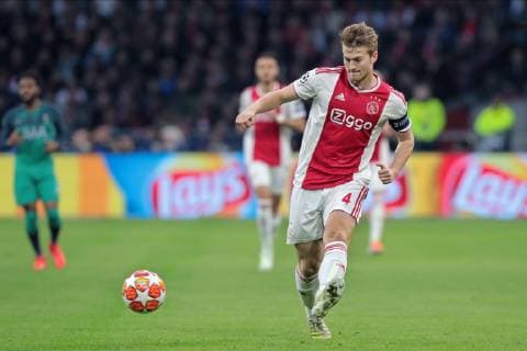 AMSTERDAM, 08-05-2019 Stadium Johan CruyffArena, Season 2018 2019 Champions League semi final second leg. Ajax player Matthijs de Ligt on the ball during the game Ajax - Tottenham Hotspur . Ajax - Tottenham Hotspur  x3350148x Copyright: