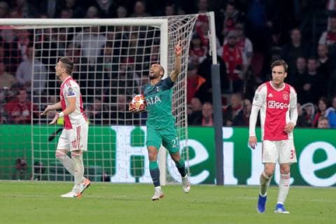 AMSTERDAM, 08-05-2019 Stadium Johan CruyffArena, Season 2018 2019 Champions League semi final second leg. Tottenham Hotspur player Lucas Moura celebrating his 2-1 during the game Ajax - Tottenham Hotspur . Ajax - Tottenham Hotspur  x3350625x Copyright: