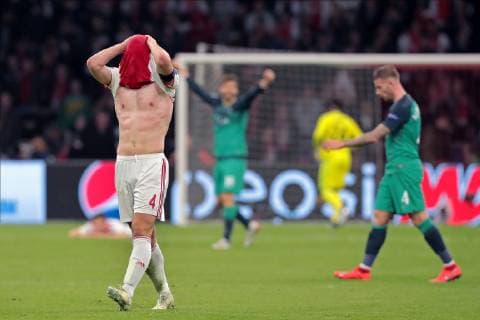 AMSTERDAM, 08-05-2019 Stadium Johan CruyffArena, Season 2018 2019 Champions League semi final second leg. Ajax defeated after the game Ajax - Tottenham Hotspur . Ajax - Tottenham Hotspur  x3350865x Copyright: