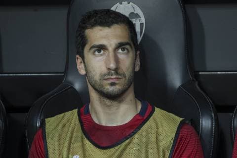 May 9, 2019 - Valencia, Valencia, Spain - Mkhitaryan of Arsenal in action during UEFA Europa League football match, between Valencia and Arsenal, May 09th, in Mestalla stadium in Valencia, Spain. Soccer: UEFA Champions League - Valencia-Arsenal - ZUMAa181 20190509_zaa_a181_494 Copyright: xAFP7x