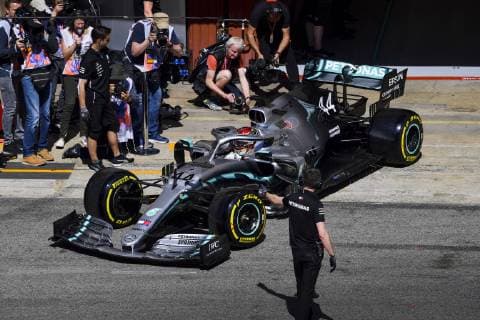 Lewis Hamilton, Mercedes AMG F1 W10, leaves the garage FORMULE 1 : Grand Prix d Espagne - 10 05 2019 MPSAGENCY PANORAMIC 
