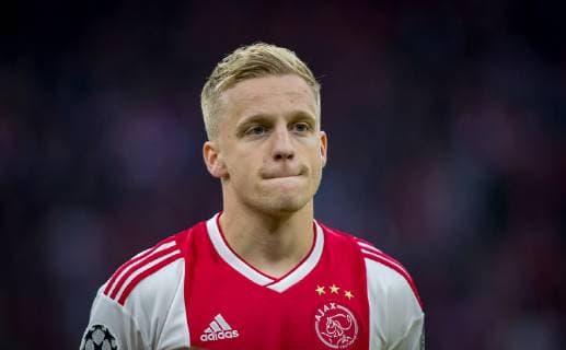 Donny van de Beek of Ajax during the UEFA Champions League Semi-Final 2nd leg match between Ajax and Tottenham Hotspur at Johan Cruyff Arena, ArenA Boulevard 1, 1101 AX Amsterdam, Netherlands on 8 May 2019. Copyright: xAndyxRowlandx PMI-2814