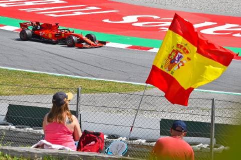 10 05 2019 xekx FIA Formula 1 Grand Prix of Spain 2019 Free practice emspor Formula 1 Grand Prix in Spain 2019 Sebastian Vettel Ferrari DFL DFB REGULATIONS PROHIBIT ANY USE OF PHOTOGRAPHS as IMAGE SEQUENCES and or QUASI VIDEO Barcelona eel-fotografie Eberhard Krieger