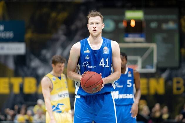 Niklas Kiel Nr 41 Fraport Skyliners Basketball Loewen Braunschweig Fraport Skyliners Basketball Loewen Braunschweig Fraport Skyliners Basketball BBL Season 2018 2019 10 05 2019 Braunschweig Copyright: xEIBNER DanielxReineltx EP_DRT