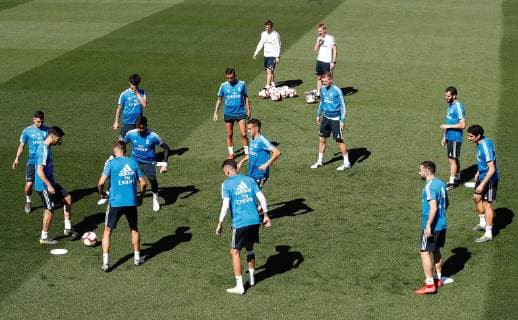 Real Madrid players attend the team s training session at Valdebebas sports city in Madrid, Spain, 11 May 2019. Real Madrid faces Real Sociedad in a Primera Division Liga match 12 May 2019. Real Madrid training session !ACHTUNG: NUR REDAKTIONELLE NUTZUNG!  Copyright: xJavierxLopezx GRAF8448 20190511-636931769099210656