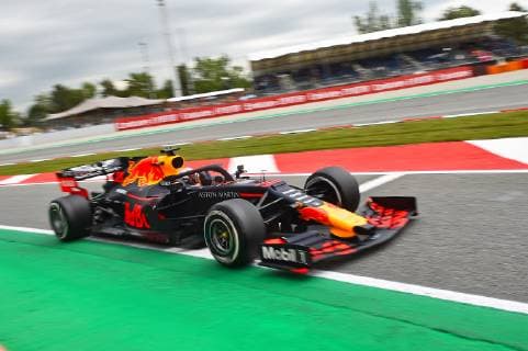 11 05 2019 xekx FIA Formula 1 Grand Prix of Spain 2019 Qualifying emspor Max Verstappen Aston Martin Red Bull Racing DFL DFB REGULATIONS PROHIBIT ANY USE OF PHOTOGRAPHS as IMAGE SEQUENCES and or QUASI VIDEO Barcelona eel-fotografie Eberhard Krieger