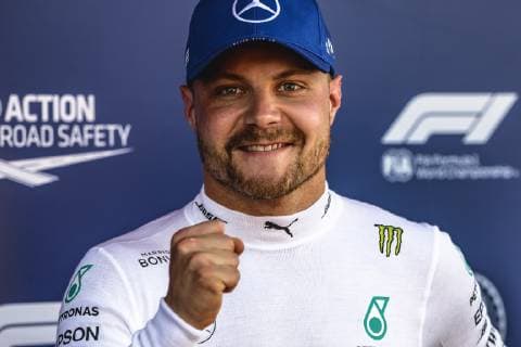 May 11, 2019 - Barcelona, Catalonia, Spain - VALTTERI BOTTAS (FIN) from team Mercedes celebrates his pole position after the qualifying session of the Spanish GP at Circuit de Catalunya F1 2019: Spanish Grand Prix: Pole Position. - ZUMAo105 20190511_zap_o105_075 Copyright: xMatthiasxOesterlex