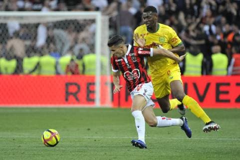 Youcef Atal (OGC Nice) - Kalifa Coulibaly (FC Nantes) FOOTBALL : OGC Nice vs FC Nantes - Ligue 1 conforama - Nice - 11 05 2019 NorbertScanella Panoramic 