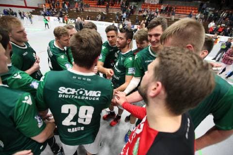 Victory celebration at DJK Rimpar Woelfe TuS N Luebbecke vs DJK Rimpar Woelfe Handball 2 Bundesliga 11 05 2019 TuS N Luebbecke vs DJK Rimpar Woelfe Handball 2 Bundesliga 11 05 2019 Luebbecke Copyright: xEIBNER JanxStrohdiekx EP_JSK
