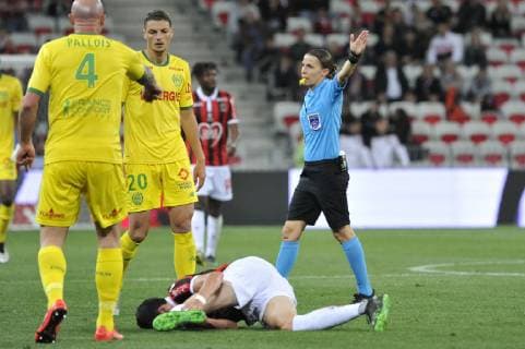 Mme Stephanie Frappart (arbitre) FOOTBALL : OGC Nice vs FC Nantes - Ligue 1 conforama - Nice - 11 05 2019 NorbertScanella Panoramic 