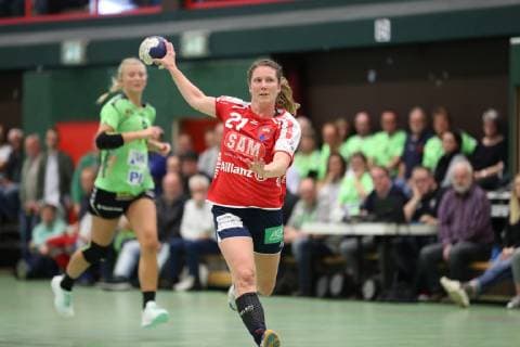 Saskia Putzke Nr 21 SG H2Ku Herrenberg TSV Nord Harrislee vs SG H2Ku Herrenberg Handball 2 Bundesliga Women 11 05 19 Harrislee Copyright: xEIBNER Mario_Kobergx EP_eer