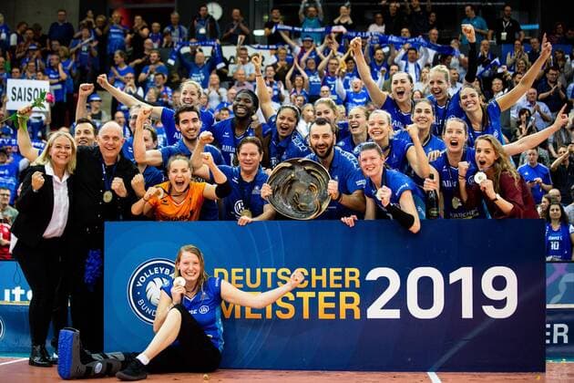 Meisterfoto Stuttgart VBL Play Off Final Women Game 5 Allianz MTV Stuttgart vs SSC Palmberg Schwerin SCHARRena Stuttgart 20190511 VBL Play Off Final Women Game 5 Allianz MTV Stuttgart vs SSC Palmberg Schwerin SCHARRena Stuttgart 20190511 Copyright: xEIBNER Nils_Wuechnerx EP_NWR
