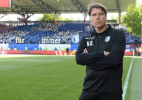 Football Men 2 Bundesliga Season 2018 2019 33 Matchday 1 FC Union Berlin 1 FC Magdeburg Coach Michael Oenning 1 FC Magdeburg and fans from Magdeburg forever 12 05 2019 Copyright: xMatthiasxKochx