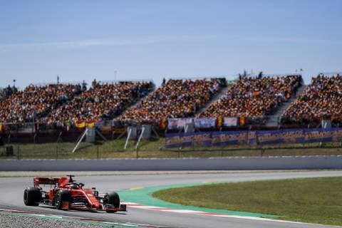 May 12, 2019 - Montmelo, Spain - SEBASTIAN VETTEL of Scuderia Ferrari Mission Winnow during the Formula 1 Spanish Grand Prix at Circuit de Barcelona-Catalunya in Montmelo, Spain. 2019 Formula 1 Spanish Grand Prix - Hamilton wins - ZUMAg147 20190512_zap_g147_014 Copyright: xJamesxGasperottix