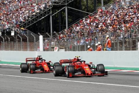 Motorsports: FIA Formula One World Championship WM Weltmeisterschaft 2019, Grand Prix of Spain, 16 Charles Leclerc (MCO, Scuderia Ferrari Mission Winnow), 5 Sebastian Vettel (GER, Scuderia Ferrari Mission Winnow), Barcelona Spain