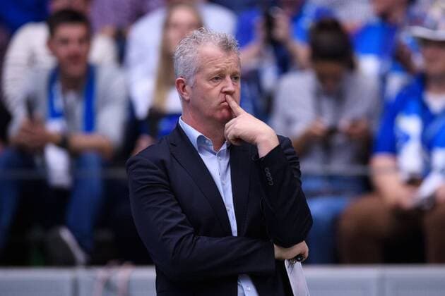 12 05 2019 ZF Arena Friedrichshafen Volleyball Bundesliga Men Men Men Play offs Final 5 Game VfB Friedrichshafen vs Berlin Recycling Volleys Vital Heynen Trainer Coach Friedrichshafen disappointed disappointed sad
