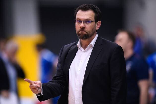 12 05 2019 ZF Arena Friedrichshafen Volleyball Bundesliga Men Men Men Play offs Final 5 Game VfB Friedrichshafen vs Berlin Recycling Volleys Cedric Enard Trainer Coach Berlin