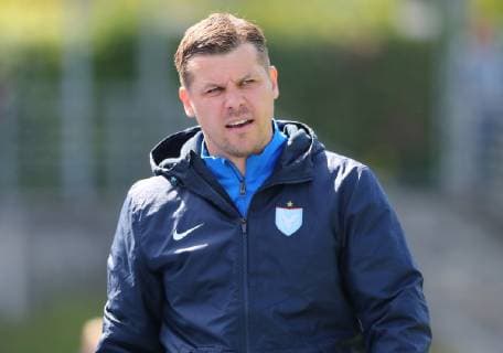 Berlin, 12 05 2019, Stadion Lichterfelde, Soccer, Regionalliga Nordost , 33 Matchday, FC Viktoria Berlin vs. Chemnitzer FC 4 2 2 2 , In the picture coach Alexander Arsovic Berlin ,