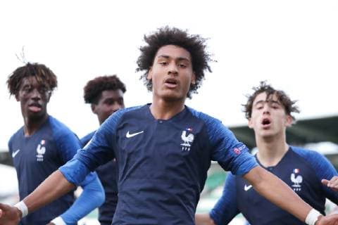 France v Italy UEFA EURO, EM, Europameisterschaft,Fussball U17, U 17 Championship Enzo Millot of France celebrate his team s first goal during the UEFA Euro U17 Championship match at Tallaght Stadium, Tallaght Content Not Available For UK Newspapers Copyright: xYannisxHalasx FIL-13263-0009