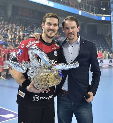 16 05 2019 Handball 1 Bundesliga DKB HBL Season 2018 2019 31 Matchday HC Erlangen Nuremberg Metropolitan Region HCE SG BBM Bietigheim OGo Michael Haaß Haass 13, HC Erlangen HCE Rene Selke Managing Director HC Erlangen HCE