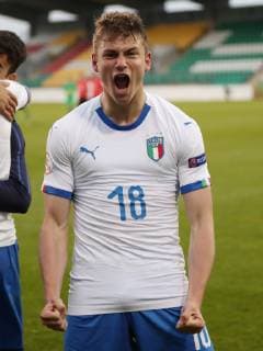 France v Italy UEFA EURO, EM, Europameisterschaft,Fussball U17, U 17 Championship Nicholas Bonfanti of Italy celebrates during the UEFA Euro U17 Championship match at Tallaght Stadium, Tallaght Content Not Available For UK Newspapers Copyright: xYannisxHalasx FIL-13263-0029
