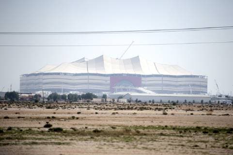 190114 Al Bayt Stadium under construction, where the 2022 FIFA World Cup, WM, Weltmeisterschaft, Fussball will be held, on January 14, 2019 in Doha. Photo: Niklas Larsson BILDBYRN kod NL 44176 *** 190114 Al Bayt Stadium under construction, where the 2022 FIFA World Cup will be held, on January 14, 2019 in Doha Photo Niklas Larsson BILDBYR u0081N kod NL 44176,  Copyright: NIKLASxLARSSON BB190114NL008