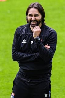 coach Reynald Pedros of Olympique Lyonnais women during a training session prior to UEFA Women s Champions League final match between Olympique Lyonnais women v FC Barcelona, Barca women on May 17, 2018 at Ferencvaros Stadium in Budapest, Hungary UEFA Women s Champions League 2018 2019 xVIxVIxImagesx xGerritxvanxKeulenxIVx 14485645