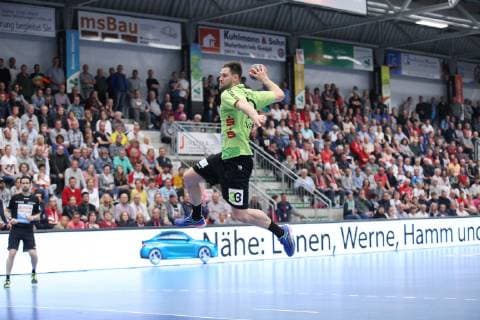 Yannick Draeger TV Emsdetten 19 free in front of goal, ASV Hamm Westfalen vs TV Emsdetten, Handball, 2 Bundesliga, 17 05 2019, ASV Hamm Westfalen vs TV Emsdetten, Handball, 2 Bundesliga, 17 05 2019 Hamm Copyright: xEIBNER JanxStrohdiekx EP_JSK