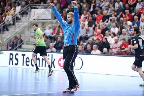 Konstantin Madert TV Emsdetten 16 cheers, ASV Hamm Westphalia vs. TV Emsdetten, Handball, 2 Bundesliga, 17 05 2019, ASV Hamm Westphalia vs. TV Emsdetten, Handball, 2 Bundesliga, 17 05 2019 Hamm Copyright: xEIBNER JanxStrohdiekx EP_JSK