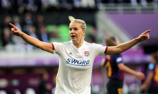 Fußball, Damen, CL Finale, Olympique Lyon - FC Barcelona 18.05.2019 Budapest(Hungary) Olimpique Lyonnais FC Barcelona, Barca UEFA Champions League final women s football Ada Hegerberg Olimpique Lyonnais celebrate third goal on match : 
