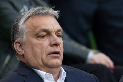 Viktor Orban, Prime Minister of Hungary, in the gallery Portrait, single picture, 18 05 2019, Budapest, football, women, UEFA Women s Champions League, Olympique Lyon FC Barcelona xprx