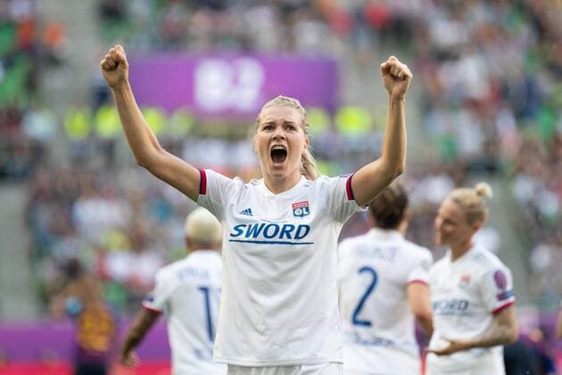 Ada Hegerberg Olympique Lyon,14 celebrates her third goal to the 0 4 celebration, celebration goal, goal, goal scoring, action, 18 05 2019, Budapest, football, women, UEFA Women s Champions League, Olympique Lyon FC Barcelona xprx