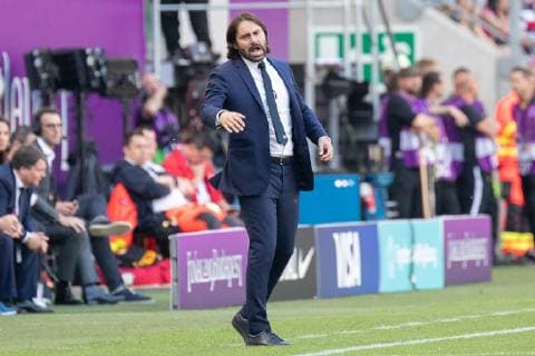 Lluis Cortes FC Barcelona, coach, head coach gesticulating disappointment, disappointed, frustration, disappointed, 18 05 2019, Budapest, football, women, UEFA Women s Champions League, Olympique Lyon FC Barcelona, head coach disappointment xprx