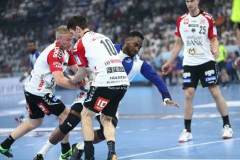 Handball, EHF-Cup, Team Tvis Holstebro - FC Porto, Spiel um Platz 3 Alexis Borges (Porto) HANDBALL : EHF Cup - Finale 3 4 - TTH Holstebro vs FC Porto - 18 05 2019 KevinDomas Panoramic 
