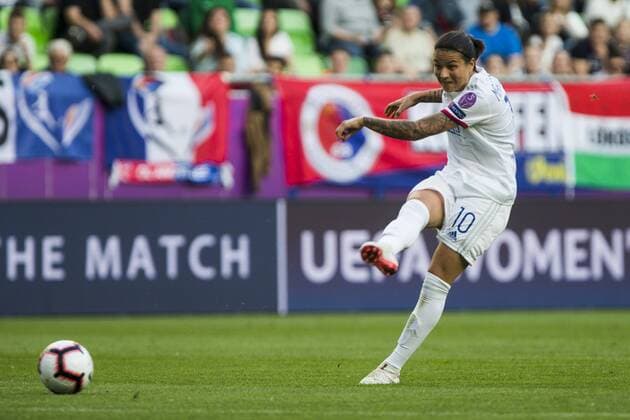 18th May 2019, Groupama Arena, Budapest, Hungary; UEFA Womens Champions League Final, Lyon versus Barcelona; Dzsenifer Marozsan of Lyon shoots on goal  ActionPlus12135745 NikolaxKrstic