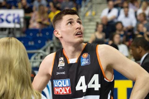 David Kraemer Ulm, procured at half time, Alba vs Ratiopharm Ulm, 18 05 19, GER,BBL, Alba Berlin vs ratiopharm Ulm, Mercedes Benz Arena, 18 05 19 Berlin Copyright: xEIBNER UwexKochx EP_UKH